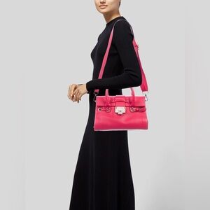 Jimmy Choo Rosalie Satchel Berry Pink